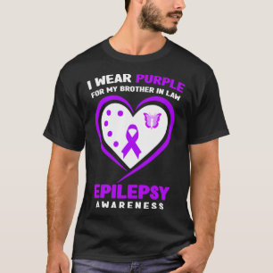 I Wear purple For My Brother in Law Epilepsy Aware T-Shirt