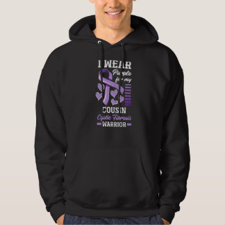 I Wear Purple For My Cousin Cystic Fibrosis Awaren Hoodie
