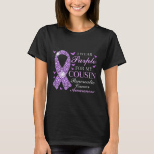 I Wear Purple For My Cousin Pancreatic Cancer Awar T-Shirt