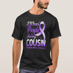 I Wear Purple For My Cousin Pediatric Stroke Aware T-Shirt