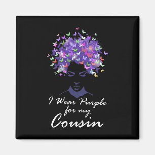 I Wear Purple For My Cousin Support Heimerheimer A Magnet