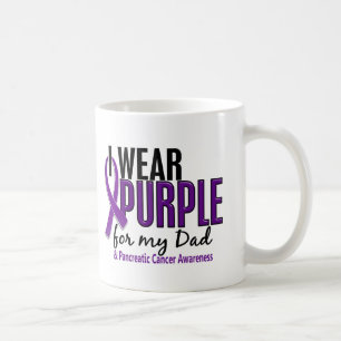I Wear Purple For My Dad 10 Pancreatic Cancer Coffee Mug