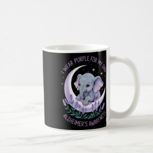 I Wear Purple For My Dad Dementia Purple Elephant Coffee Mug