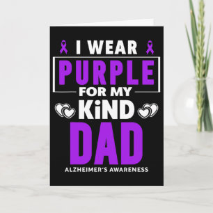 I Wear Purple For My Dad Heimerheimer's Awareness Card