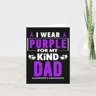 I Wear Purple For My Dad Heimerheimer's Awareness Card