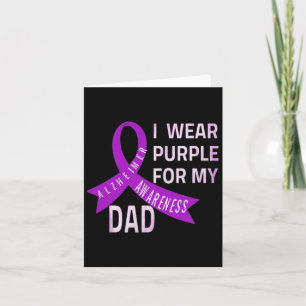 I Wear Purple For My Dad Heimerheimer's Disease Aw Card