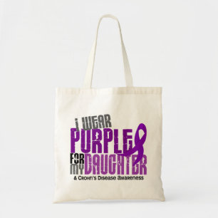 I Wear Purple For My Daughter 6 Crohn’s Disease Tote Bag