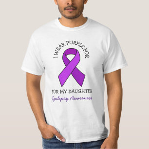 I Wear Purple for my Daughter Epilepsy Awareness T-Shirt