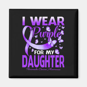I Wear Purple For My Daughter Pancreatic Cancer Aw Magnet