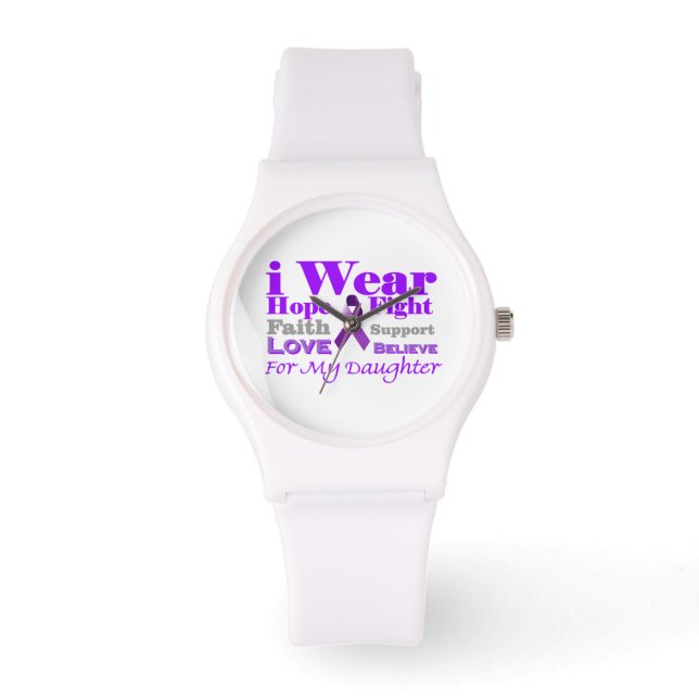 I Wear Purple for my Daughter Watch (Front)