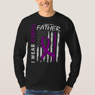 I Wear Purple For My Father Dad Lupus Awareness Us T-Shirt