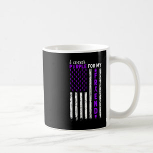 I Wear Purple For My Friend Pancreatic Cancer Usa  Coffee Mug