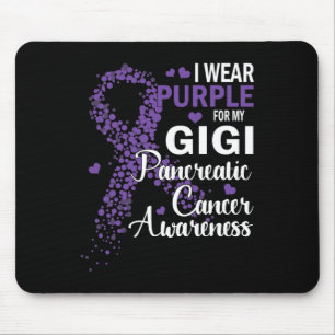 I Wear Purple For My Gigi Pancreatic Cancer Awaren Mouse Pad