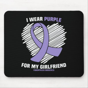 I Wear Purple For My Girlfriend Fibromyalgia Aware Mouse Pad