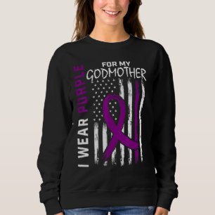 I Wear Purple For My Godmother Epilepsy Awareness Sweatshirt