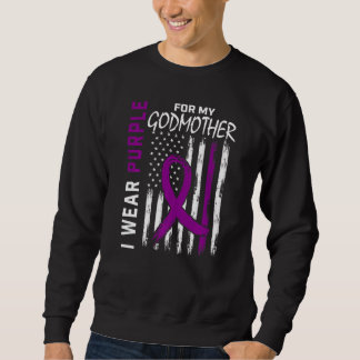 I Wear Purple For My Godmother Epilepsy Awareness Sweatshirt