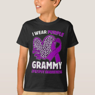 I Wear Purple For My Grammy Epilepsy Awareness Leo T-Shirt
