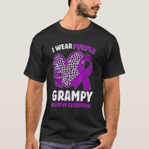 I Wear Purple For My Grampy Epilepsy Awareness Leo T-Shirt