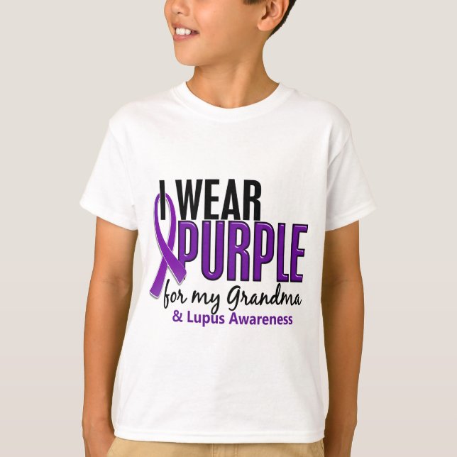 I Wear Purple For My Grandma 10 Lupus T-Shirt (Front)