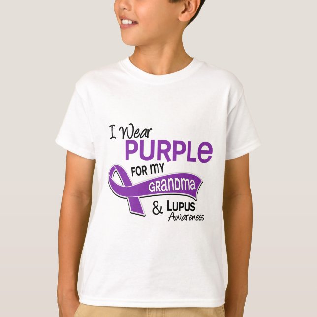I Wear Purple For My Grandma 42 Lupus T-Shirt (Front)