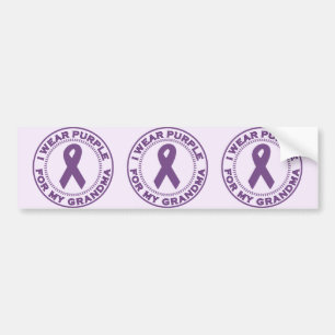 I Wear Purple For My Grandma Bumper Sticker