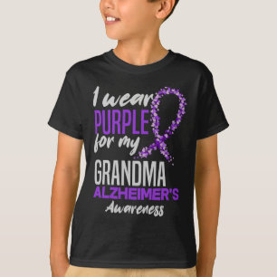 I Wear Purple For My Grandma Dementia Heimers Awar T-Shirt