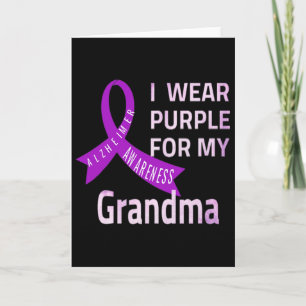 I Wear Purple For My Grandma Heimerheimer Disease  Card
