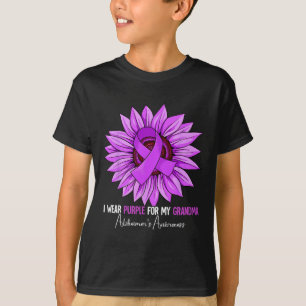 I Wear Purple For My Grandma Heimerheimer's Awaren T-Shirt