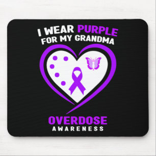 I Wear Purple For My Grandma Overdose Awareness 1 Mouse Pad