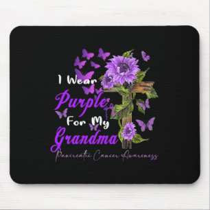 I wear Purple for my Grandma Pancreatic Cancer Awa Mouse Pad