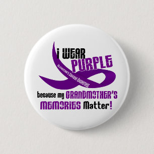 I Wear Purple For My Grandmother’s Memories 33 2 Inch Round Button