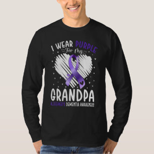 I Wear Purple For My Grandpa Alzheimer's Dementia T-Shirt