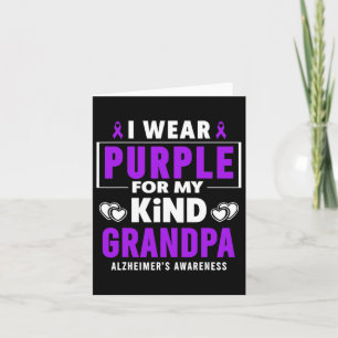 I Wear Purple For My Grandpa Heimerheimer's Awaren Card