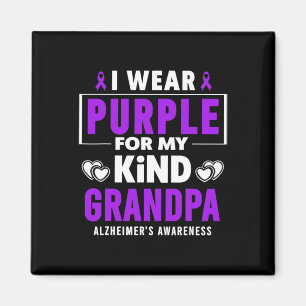 I Wear Purple For My Grandpa Heimerheimer's Awaren Magnet