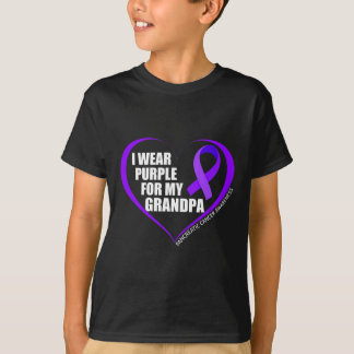 I Wear Purple For My Grandpa Pancreatic Cancer Awa T-Shirt