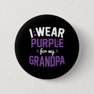 I Wear Purple For My Grandpa September Heimerheime 2 Inch Round Button