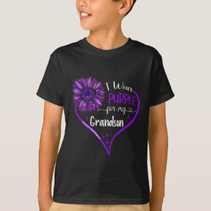 I Wear Purple For My Grandson Epilepsy Awareness S T-Shirt