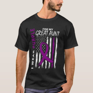 I Wear Purple For My Great Aunt Alzheimers Awarene T-Shirt