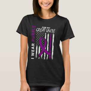 I Wear Purple For My Great Uncle Alzheimers Awaren T-Shirt