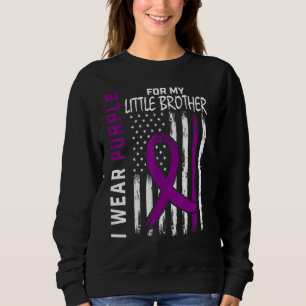 I Wear Purple For My Little Brother Epilepsy Aware Sweatshirt