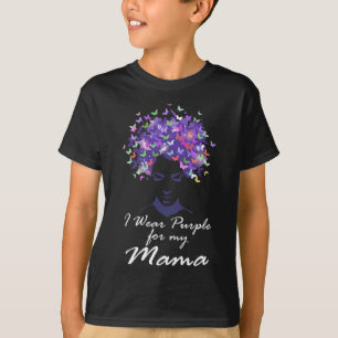 I Wear Purple For My Mama Mom Support Heimerheimer T-Shirt