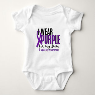 I Wear Purple For My Mom 10 Epilepsy Baby Bodysuit