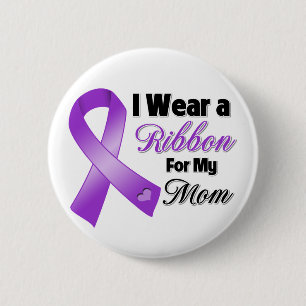 I Wear Purple For My Mom 2 Inch Round Button