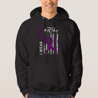 I Wear Purple For My Mom Epilepsy Awareness Americ Hoodie