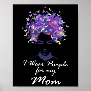 I Wear Purple For My Mom Family Support Heimerheim Poster