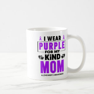 I Wear Purple For My Mom Heimerheimer Awareness 1  Coffee Mug
