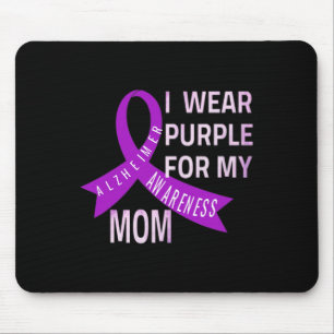 I Wear Purple For My Mom Heimerheimer's Disease Aw Mouse Pad