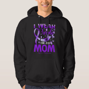 I Wear Purple For My Mom Lupus Awareness Butterfly Hoodie
