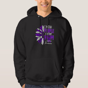 I Wear Purple For My Mom Lupus Awareness Ribbon Su Hoodie