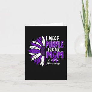 I Wear Purple For My MOM Overdose Awareness Ribbon Card